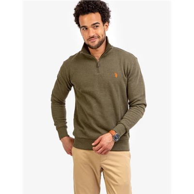 QUARTER ZIP SWEATER