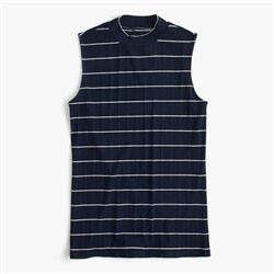 Ribbed mockneck tank top