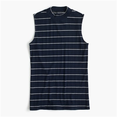 Ribbed mockneck tank top