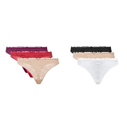 ESMARA® Spitzen Strings Damen, 3 Stück