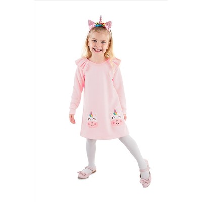 Denokids, Cowcorn Pembe Kız Çocuk Elbise