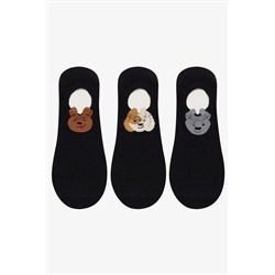 Penti, 3 Çift Pamuklu Köpek Desenli Sneaker Çorap