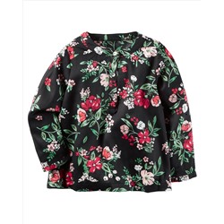 Floral Sateen Top