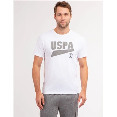 CONTRAST HEATHER USPA GRAPHIC T-SHIRT