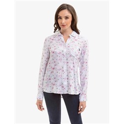 LONG SLEEVE PRINTED WOVEN SHIRT