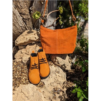 AB.Zapatos 1619/2 New R MANDARINA+PELLE- TRESIS (500) naranja АКЦИЯ