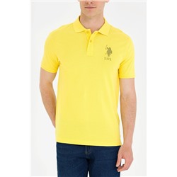 Erkek Koyu Sarı Polo Yaka Tişört