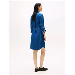 Belted Utility Denim Shirtdress