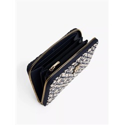 Jacquard Monogram Logo Medium Zip Wallet