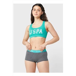 U.S. Polo Assn. Kadın Likralı Pamuklu Spor Büstiyer Şort Takımı U7S7P3O7L5
