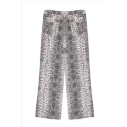 Gri Yüksek Bel Animal Desenli Straight Fit Büyünk BedenJeans TBBAW25CJ00008
