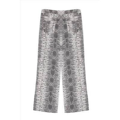 Gri Yüksek Bel Animal Desenli Straight Fit Büyünk BedenJeans TBBAW25CJ00008