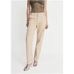 Jeans cargo bolsillos -  Mujer | MANGO OUTLET España