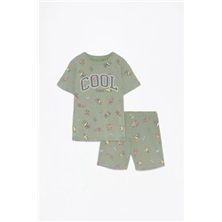 Pijama corto estampado