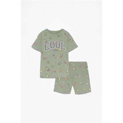 Pijama corto estampado