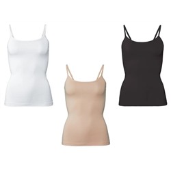 ESMARA® Lingerie ESMARA® Spaghettiträgerhemden Damen, 3 Stück, mit Bio-Baumwolle und Elasthan
