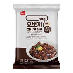 YOPPOKI Jjajang Topokki rice cake Токпокки рисовые палочки с соусом Чачжан 240г