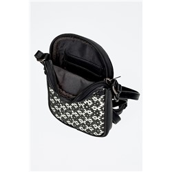 Bandolera Lana Beige y negro