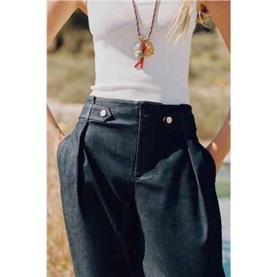 WIDE-LEG PAPERBAG TROUSERS