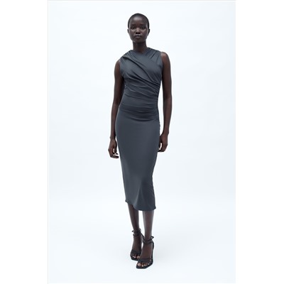 VESTIDO MIDI DRAPEADO