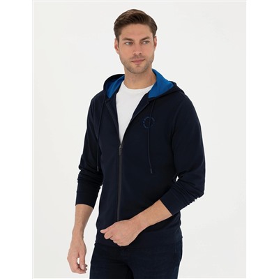 Lacivert Regular Fit Örme Hırka