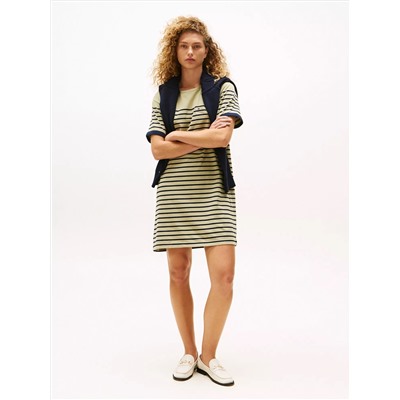 Stripe Pocket T-Shirt Dress