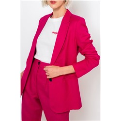 Chaqueta de lino Fucsia