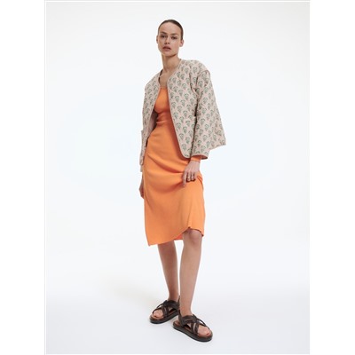 Strickkleid mit Gestreifter Struktur