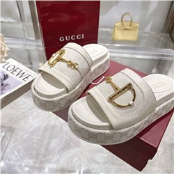 Сабо на толстой подошве Gucc*i 💚  Реплика 1:1