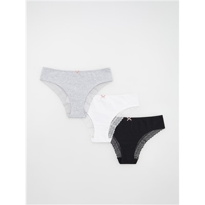 3er-Pack Hipsterpantys aus Baumwolle