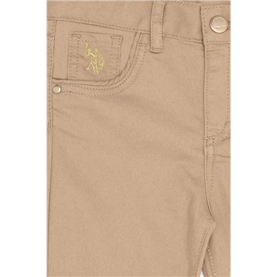 Kız Çocuk Camel Kanvas Pantolon