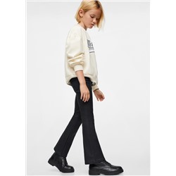 Pantalón flare encerado