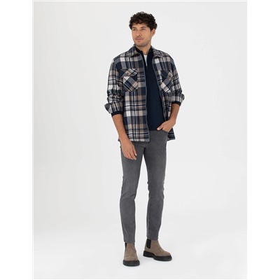 Antrasit Slim Fit Jean Pantolon