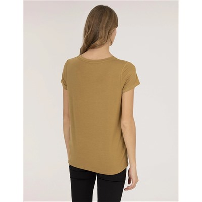 Yeşil Comfort Fit Basic Tişört