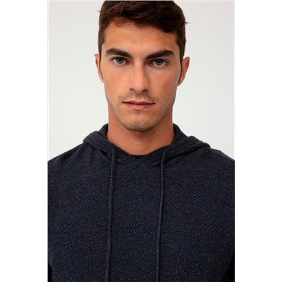 Jersey con capucha Azul oscuro jaspeado