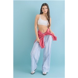 Sujetador top algodón copas extraíbles gris