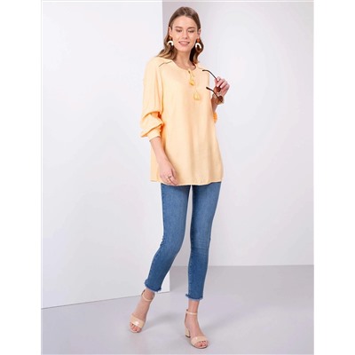 Turuncu Comfort Fit Bluz