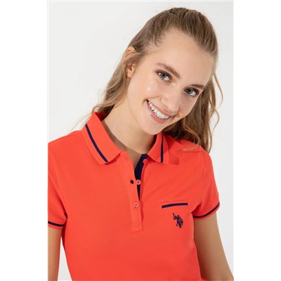 Kadın Kırmızı Polo Yaka Tişört