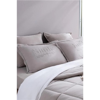 Bobigny Tek Kişilik SuperSoft Comforter Set - Gri