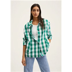 Chaqueta algodón cuadros  -  Mujer | MANGO OUTLET Melilla