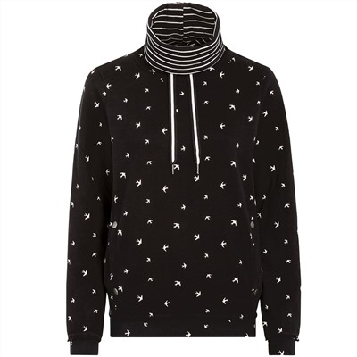 Damen Sweatshirt mit Schalkragen