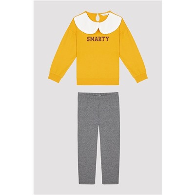 Penti Kız Çocuk Big Collar Uzun Kollu Pijama Takımı PNUNVHBK23SK-MIX