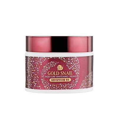 Gold Snail Moisture Whitening Cream, Осветляющий увлажняющий крем с муцином улитки и золотом