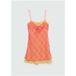 Vestido estampado combinado