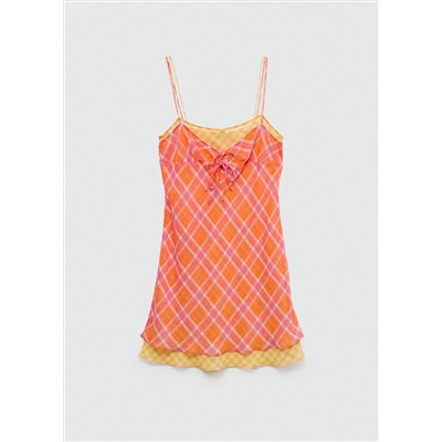 Vestido estampado combinado