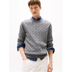 Cable Knit Crewneck Sweater