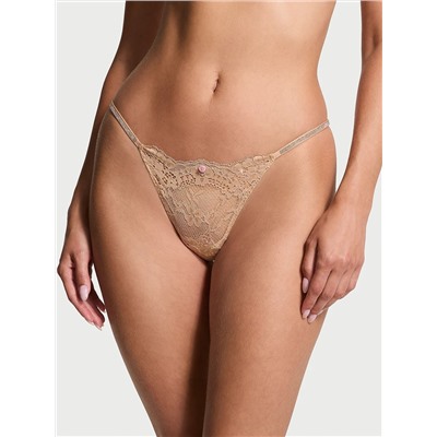 Twinkle Strap Lace V-String Panty
