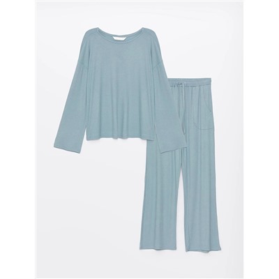 LC Waikiki Bisiklet Yaka Düz Uzun Kollu Kadın Pijama Takımı, LCW DREAM                                            
                                            Bisiklet Yaka Düz Uzun Kollu Kadın Pijama Takımı