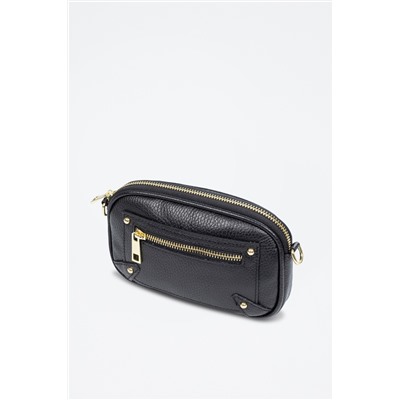 Bandolera Asola de piel - Negro