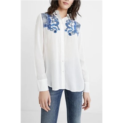 Camisa paisley bordado